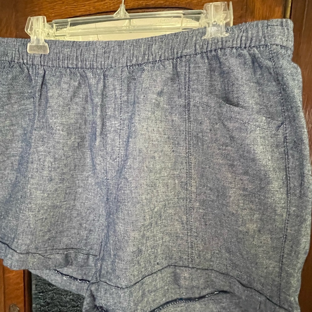 Old Navy Women's High Waist Linen Shorts - Blue